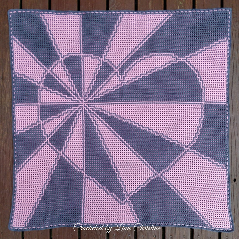 Starburst Heart LFC Lap Throw G8 — Lissa Conley Designs